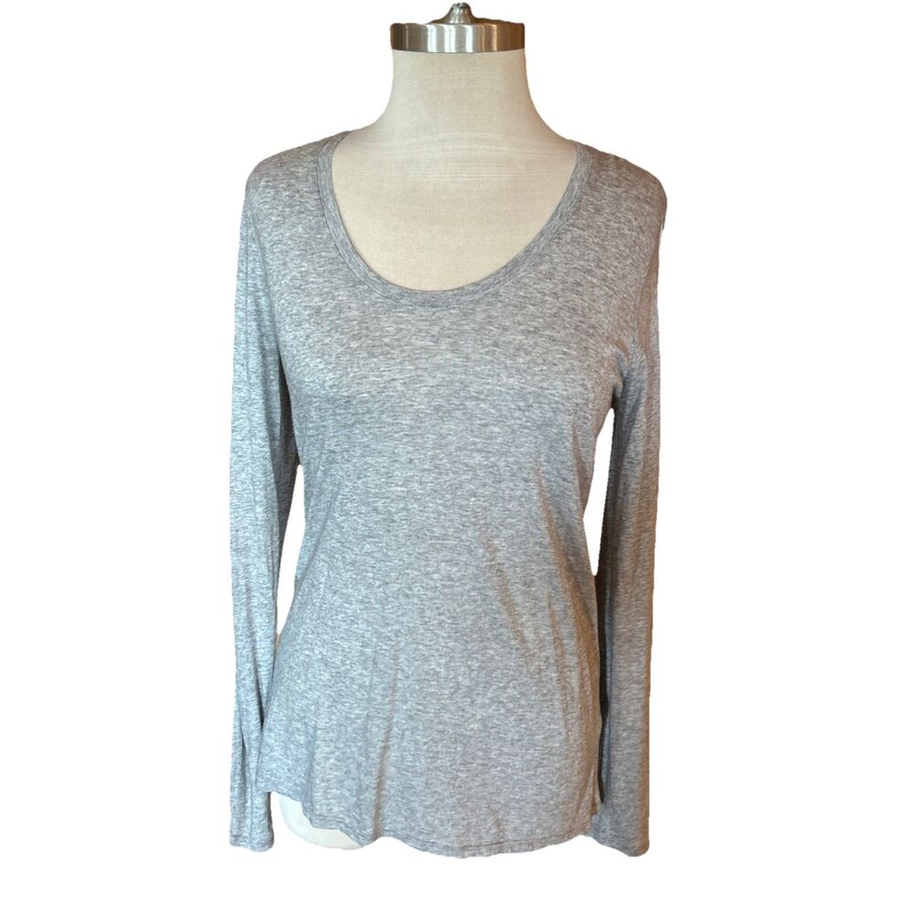 Vince Heather Gray Ultrasoft Tee Shirt Pima Cotton Modal Long Sleeve Sz Small